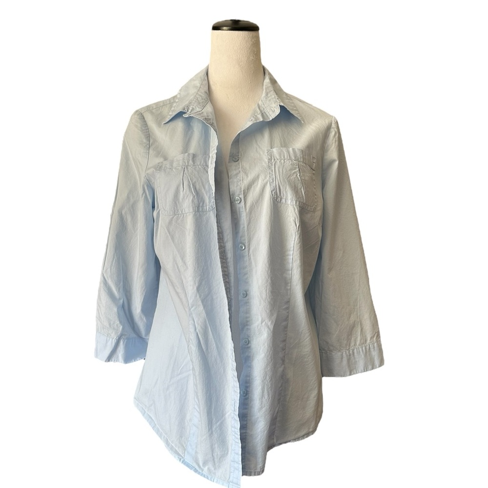 Izod Light Blue Button Down Shirt for Women